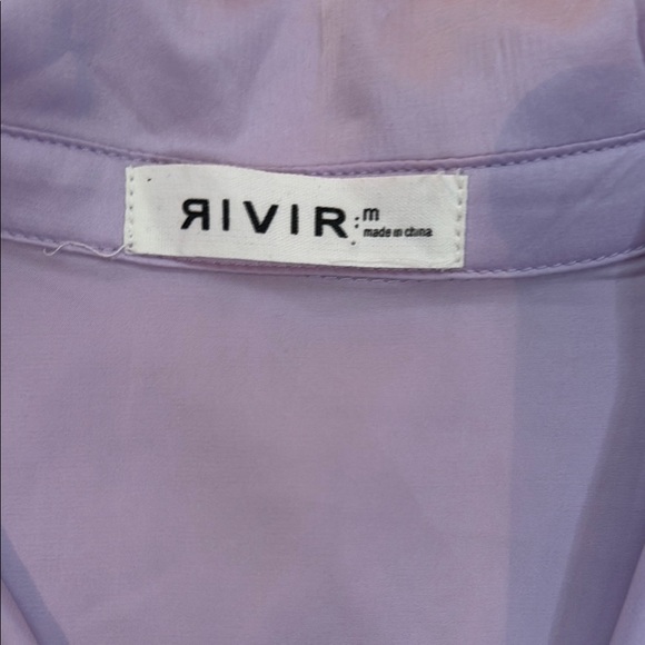 Rivir Lavender Satin Tie-Front Dress size M - Picture 3 of 11